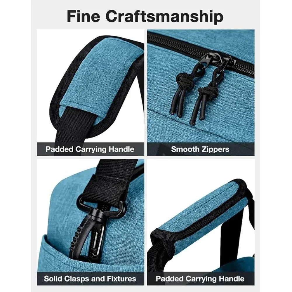 Small Lightweight Gym Bag, Carry On Mini Duffle Bag with Multiple Pockets- Blue